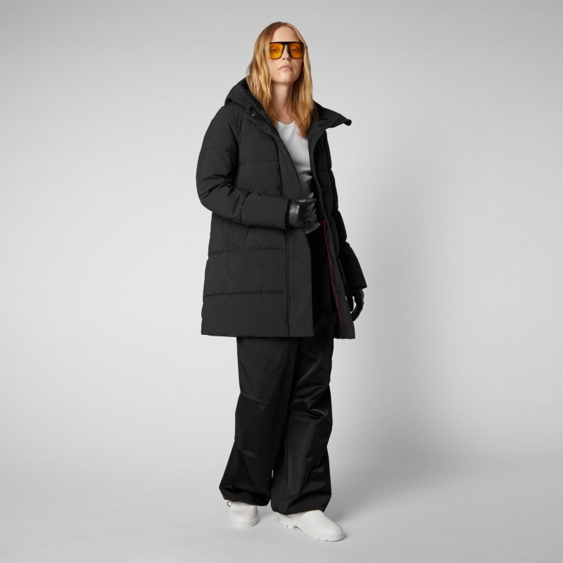 Save The Duck Bethany Encapuchado Parka Negras | BNRHQ3109