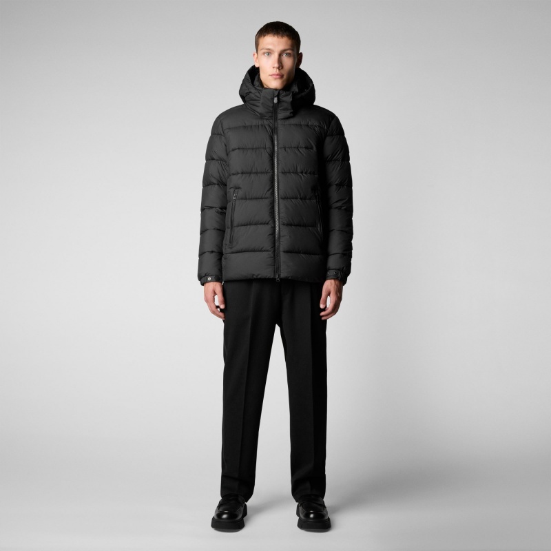 Save The Duck Boris Encapuchado Puffer Jacket Negras | VELBI2837
