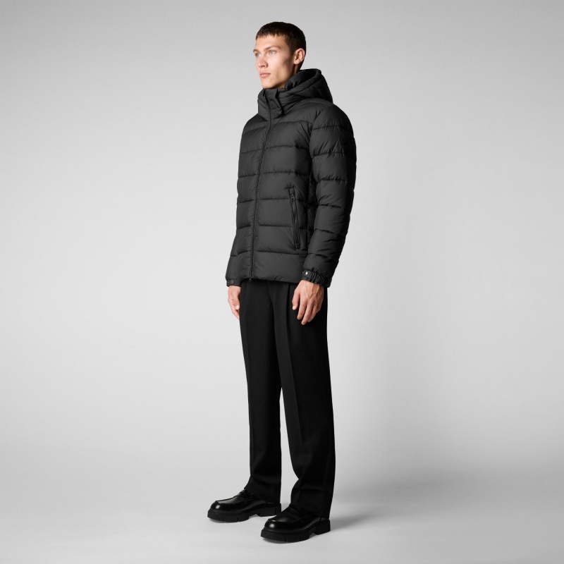 Save The Duck Boris Encapuchado Puffer Jacket Negras | VELBI2837