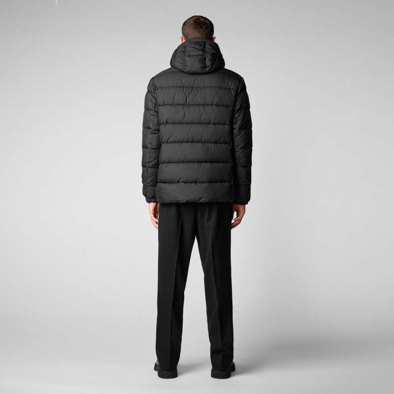 Save The Duck Boris Encapuchado Puffer Jacket Negras | VELBI2837