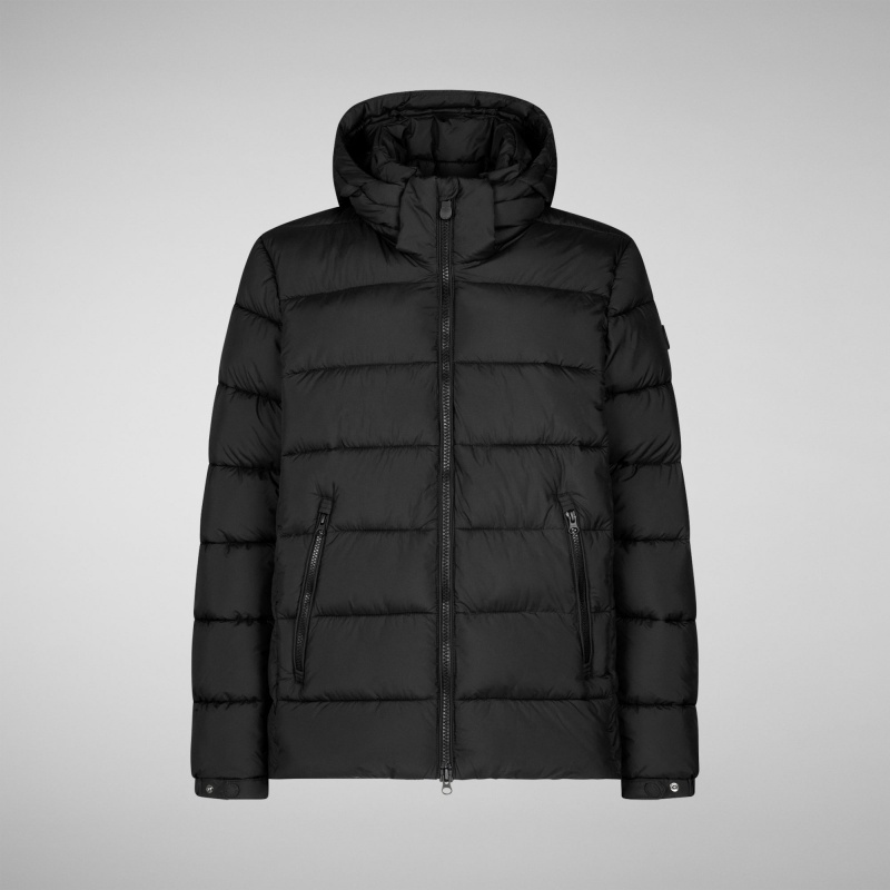 Save The Duck Boris Encapuchado Puffer Jacket Negras | VELBI2837
