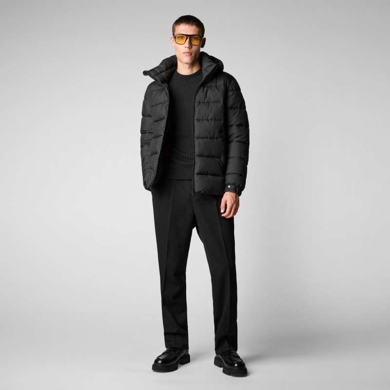 Save The Duck Boris Encapuchado Puffer Jacket Negras | VELBI2837