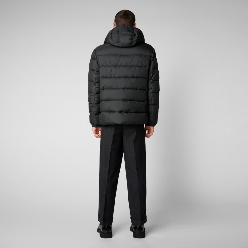 Save The Duck Boris Encapuchado Puffer Jacket Verde Negras | MXKPL8742