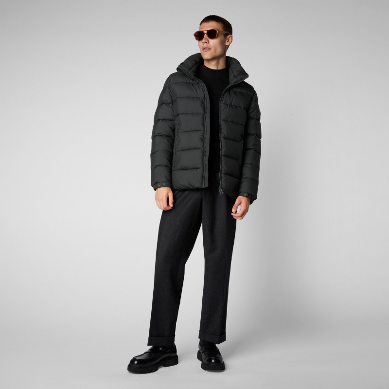 Save The Duck Boris Encapuchado Puffer Jacket Verde Negras | MXKPL8742
