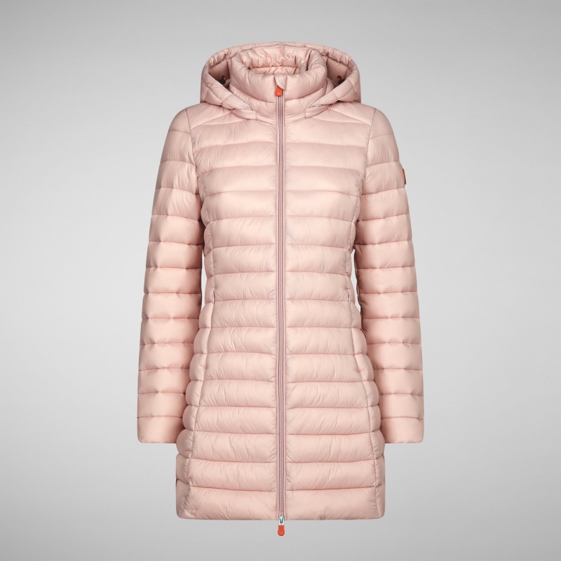 Save The Duck Carol Puffer Coat with Detachable Hood Rosas | SOLYA8425