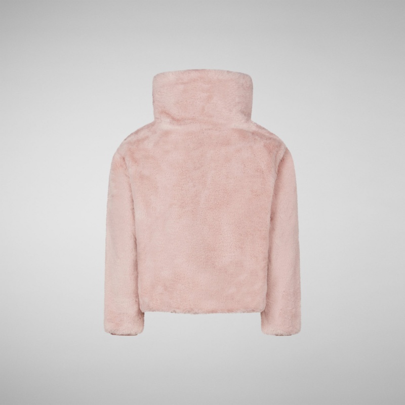 Save The Duck Ceri Faux Fur Reversible Jacket Rosas | OTURM0249