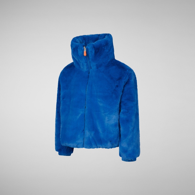 Save The Duck Ceri Faux Fur Reversible Jacket Azules | JUCFY4506 