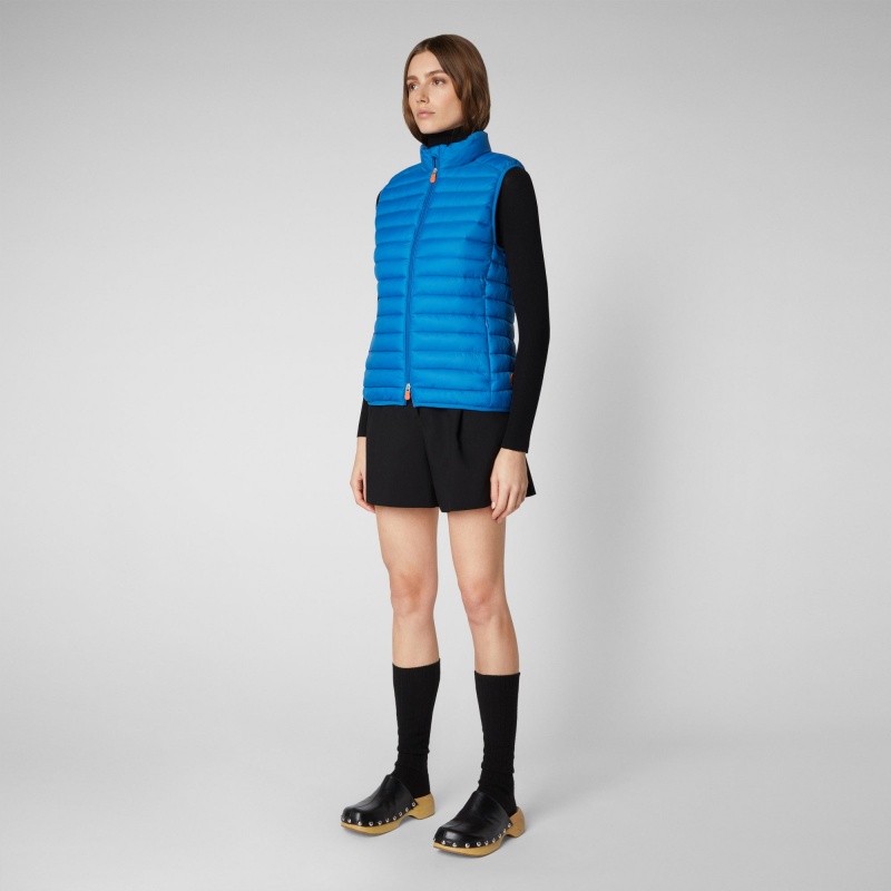 Save The Duck Charlotte Puffer Vest Azules | LMJOV7432
