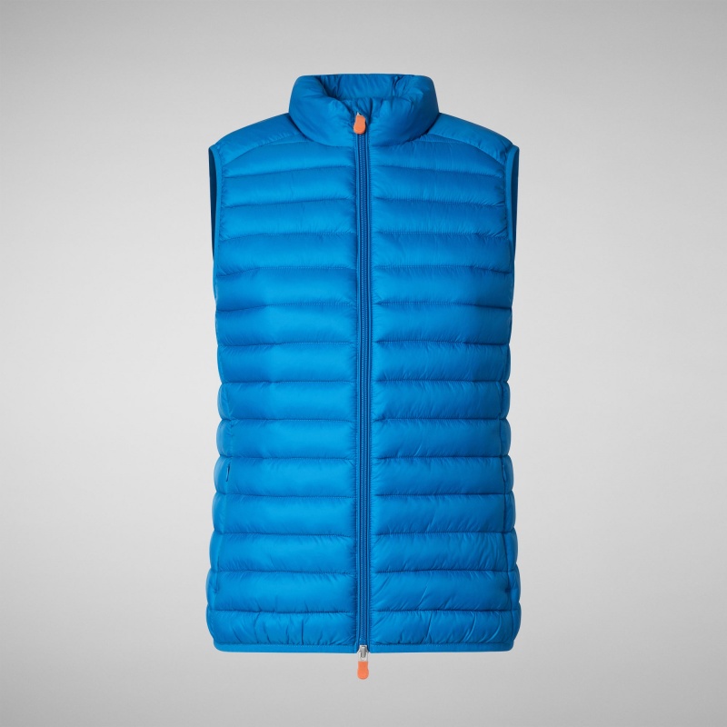 Save The Duck Charlotte Puffer Vest Azules | LMJOV7432