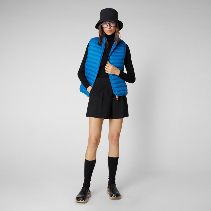 Save The Duck Charlotte Puffer Vest Azules | LMJOV7432