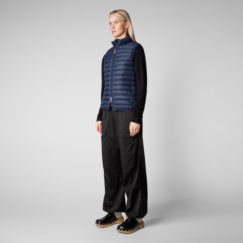 Save The Duck Charlotte Puffer Vest Azul Marino Azules | FKAVI4958