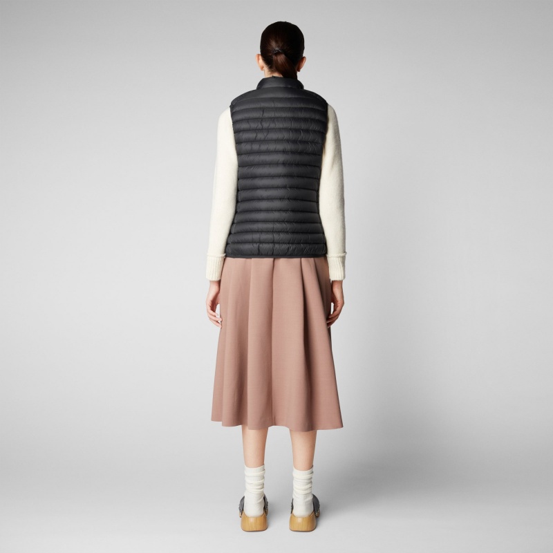 Save The Duck Charlotte Puffer Vest Negras | GXDWH7354