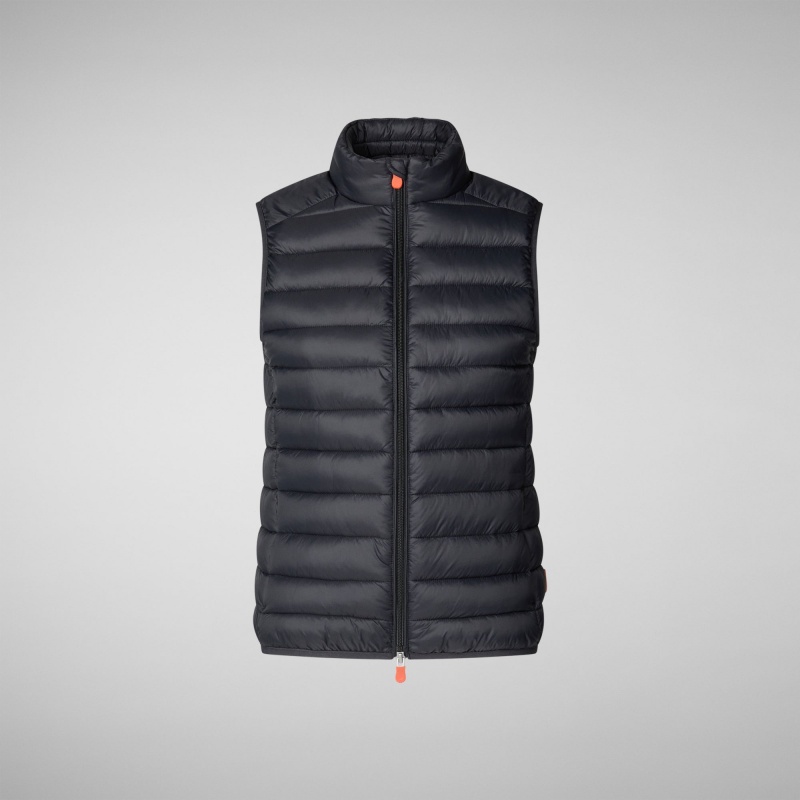 Save The Duck Charlotte Puffer Vest Negras | GXDWH7354