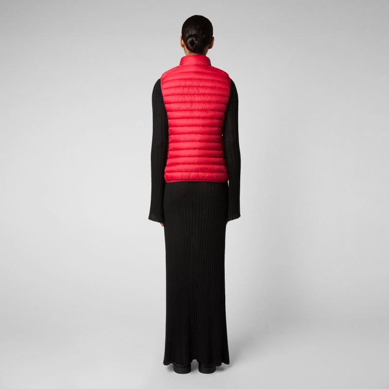 Save The Duck Charlotte Puffer Vest Rojas | JZIYV9657