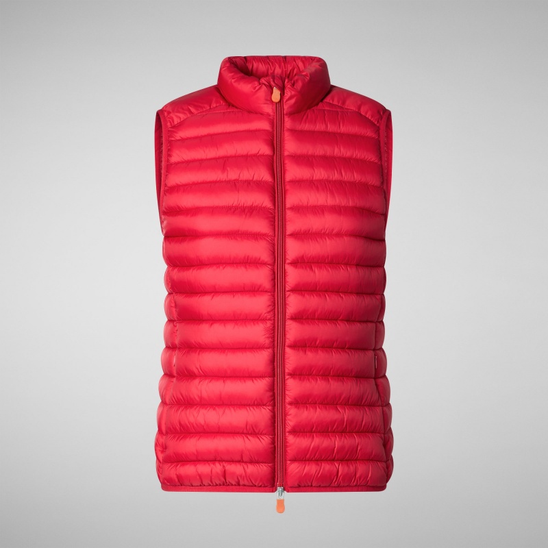 Save The Duck Charlotte Puffer Vest Rojas | JZIYV9657