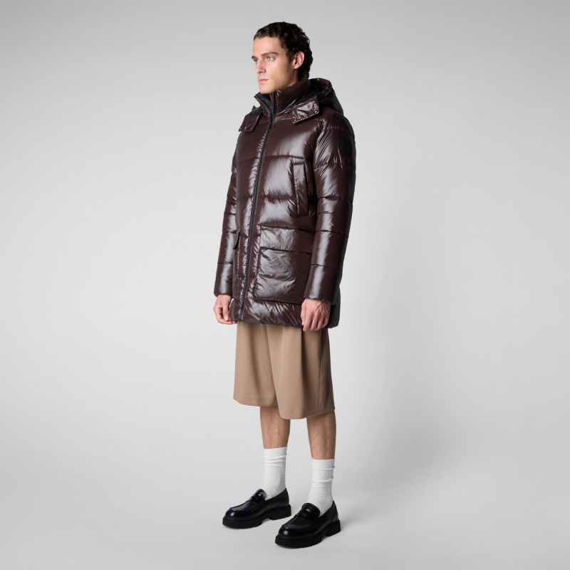 Save The Duck Christian Encapuchado Puffer Coat Marrones Negras | TFHEB4325