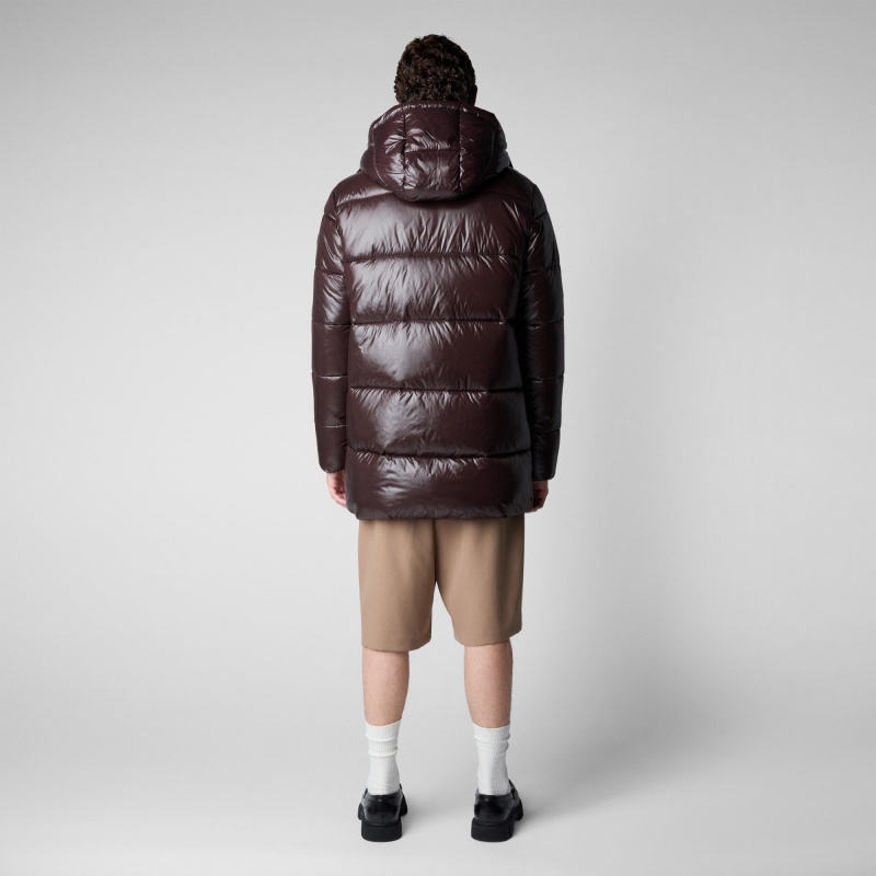 Save The Duck Christian Encapuchado Puffer Coat Marrones Negras | TFHEB4325