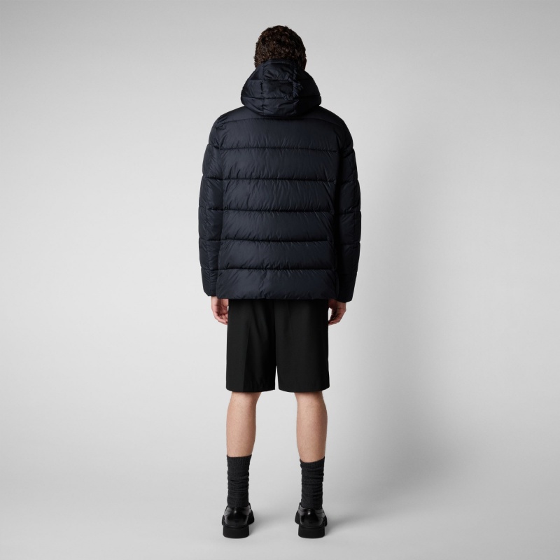 Save The Duck Cliff Encapuchado Puffer Coat Azules Negras | WVCBZ2517