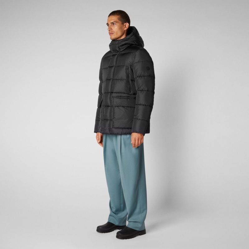 Save The Duck Cliff Encapuchado Puffer Coat Negras | QIVXF6081