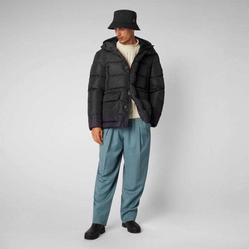Save The Duck Cliff Encapuchado Puffer Coat Negras | QIVXF6081