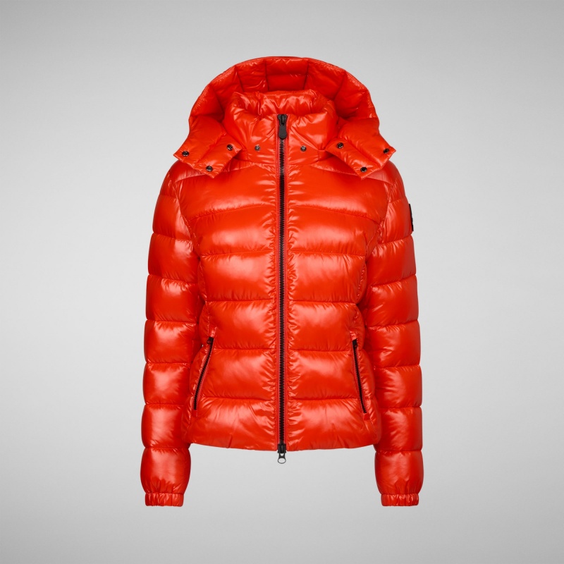 Save The Duck Cosmary Puffer Jacket with Detachable Hood Rojas | JSPLN5982