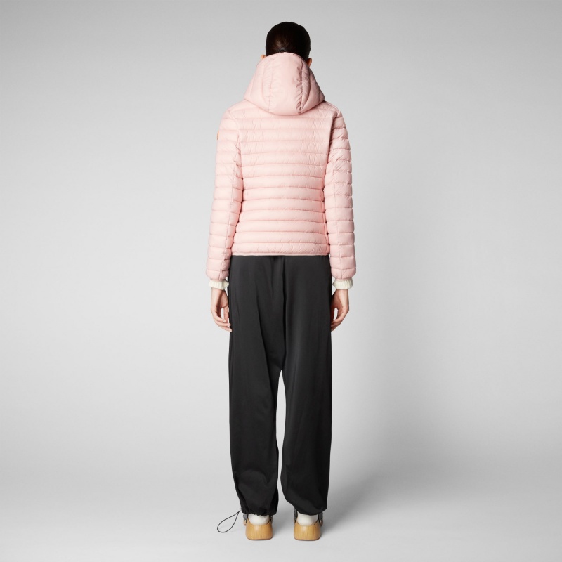 Save The Duck Daisy Encapuchado Puffer Jacket Rosas | LXESY8614