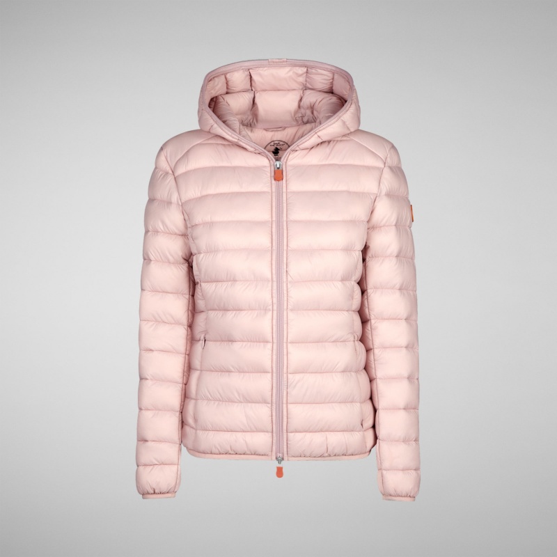 Save The Duck Daisy Encapuchado Puffer Jacket Rosas | LXESY8614
