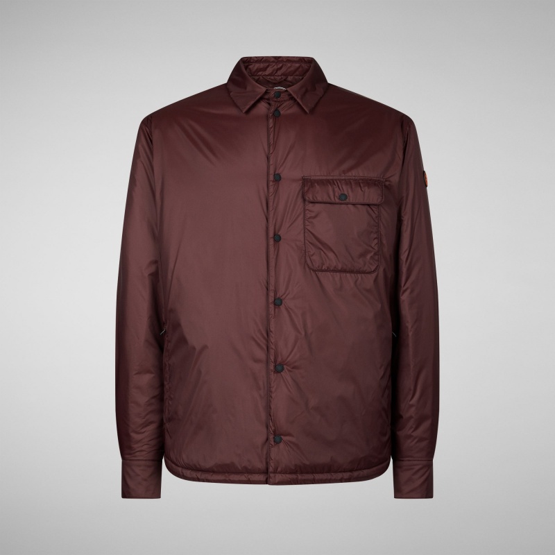 Save The Duck Desmond Shirt Jacket Burdeos Negras | NPUAL0471