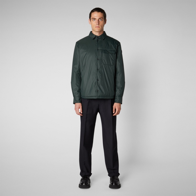 Save The Duck Desmond Shirt Jacket Verde Negras | ATNCD7153