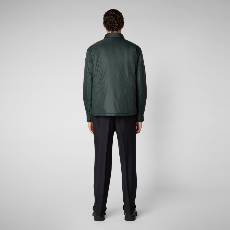 Save The Duck Desmond Shirt Jacket Verde Negras | ATNCD7153