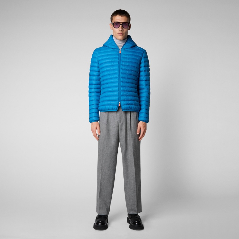 Save The Duck Donald Encapuchado Puffer Jacket Azules | BXMRF9365