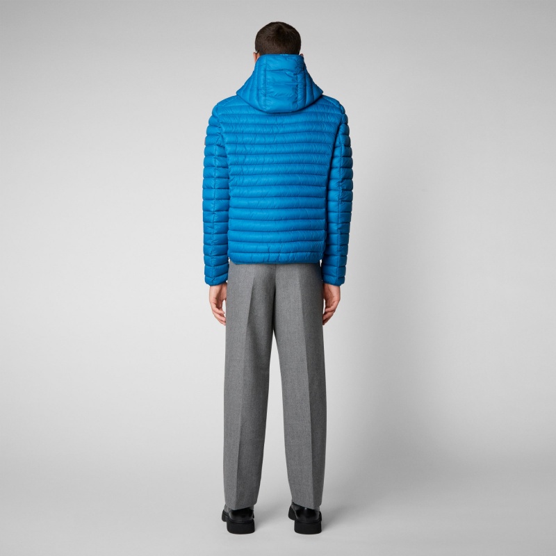 Save The Duck Donald Encapuchado Puffer Jacket Azules | BXMRF9365