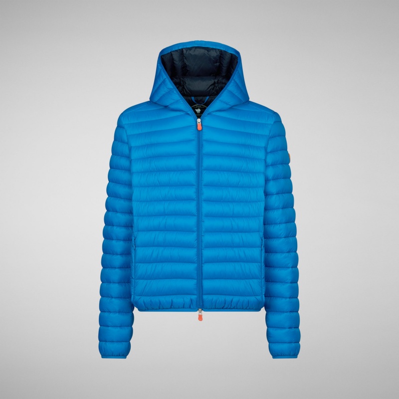 Save The Duck Donald Encapuchado Puffer Jacket Azules | BXMRF9365