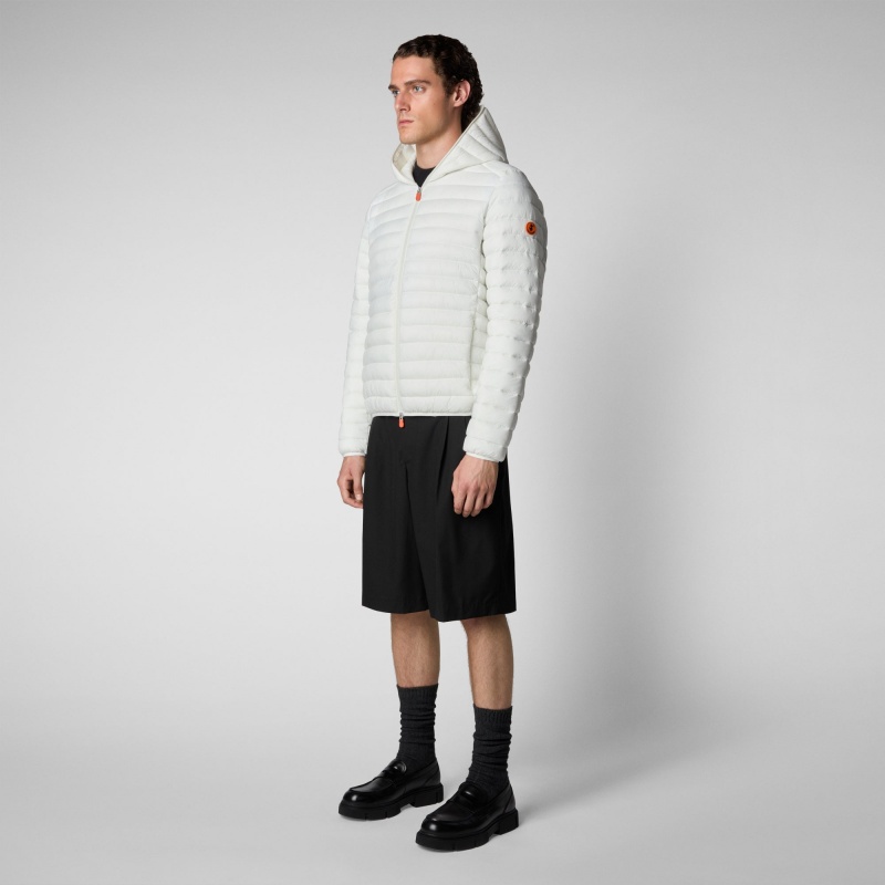 Save The Duck Donald Encapuchado Puffer Jacket Blancas | BVAZT2357