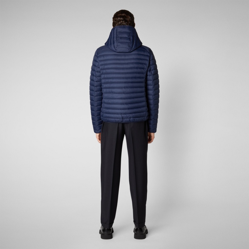 Save The Duck Donald Encapuchado Puffer Jacket Azul Marino Azules | QAXSR3452