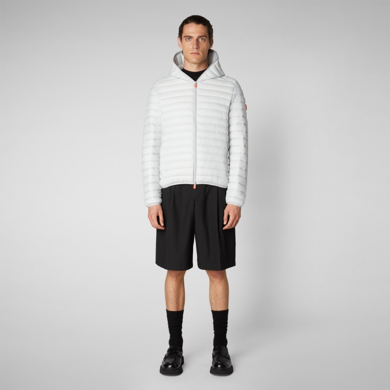Save The Duck Donald Encapuchado Puffer Jacket Gris | EJDOP0682