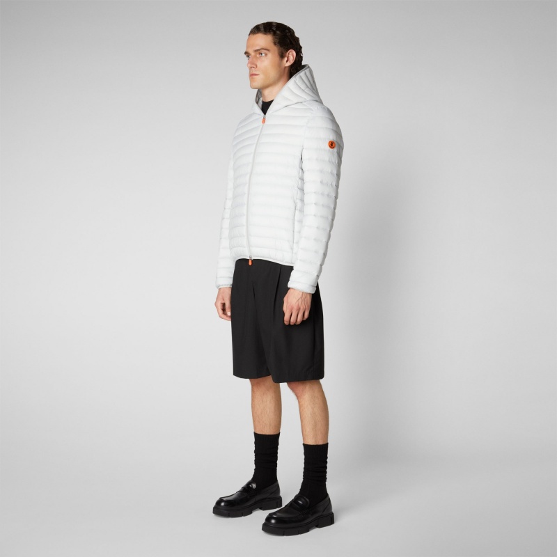 Save The Duck Donald Encapuchado Puffer Jacket Gris | EJDOP0682