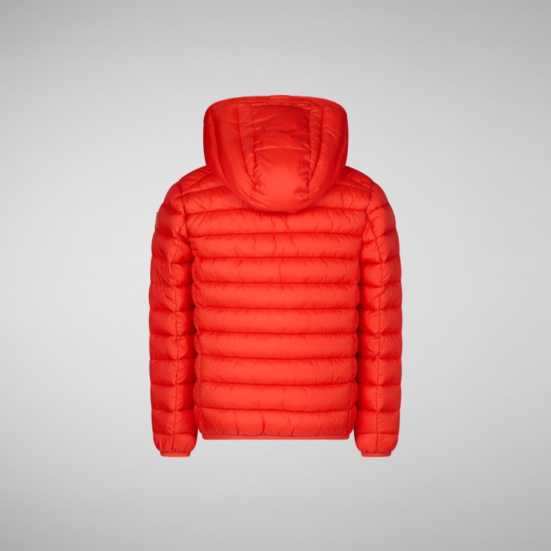 Save The Duck Dony Encapuchado Puffer Jacket Rojas | AQNVR3915