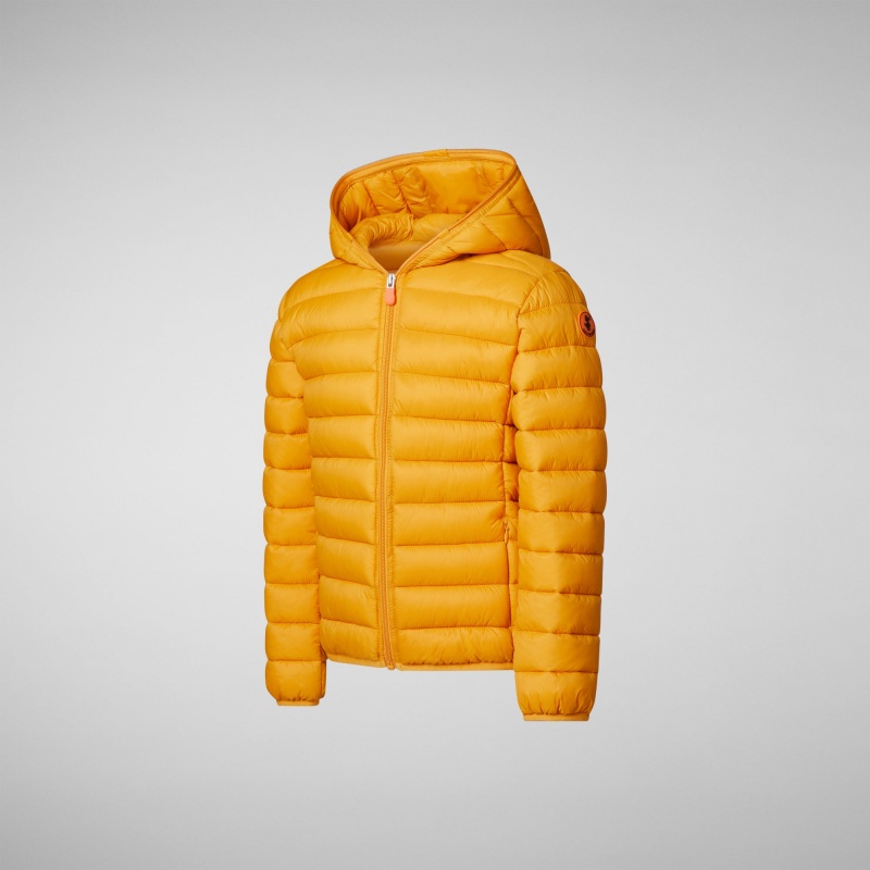 Save The Duck Dony Encapuchado Puffer Jacket Amarillo | OVWGH4502