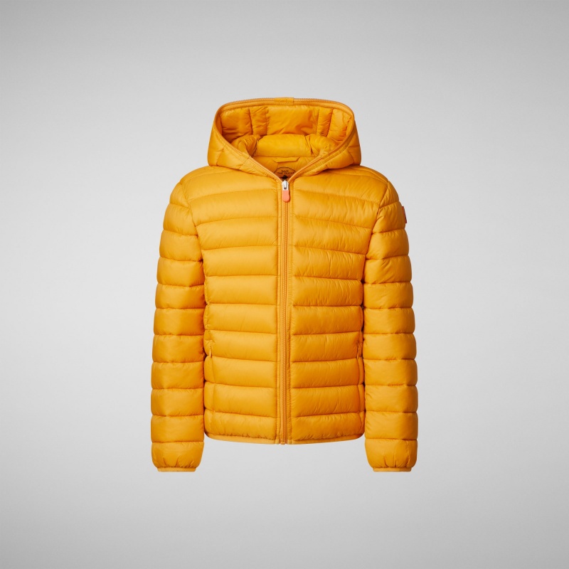 Save The Duck Dony Encapuchado Puffer Jacket Amarillo | OVWGH4502