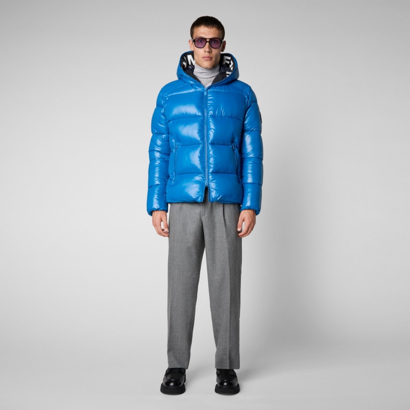 Save The Duck Edgard Encapuchado Puffer Jacket Azules | JPXET1028