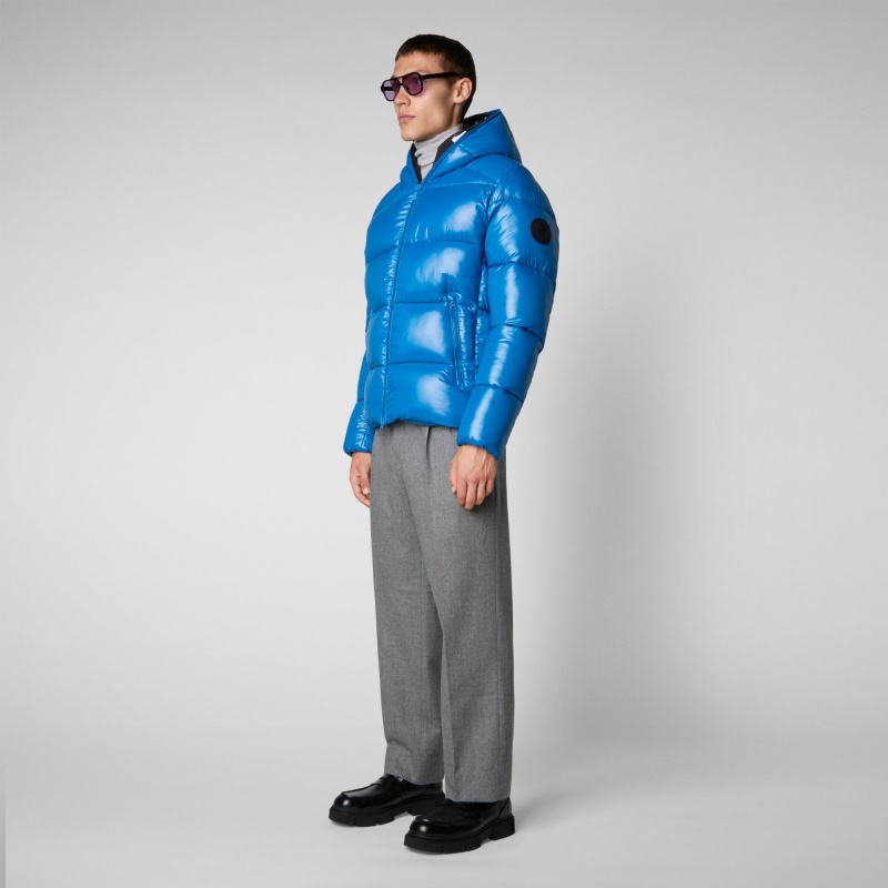 Save The Duck Edgard Encapuchado Puffer Jacket Azules | JPXET1028