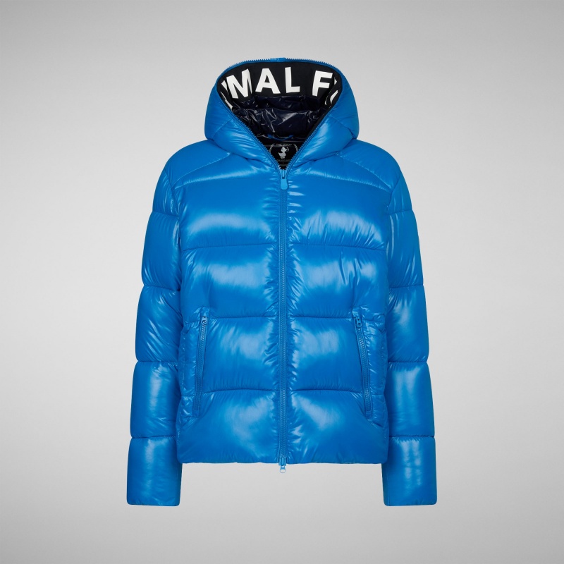 Save The Duck Edgard Encapuchado Puffer Jacket Azules | JPXET1028