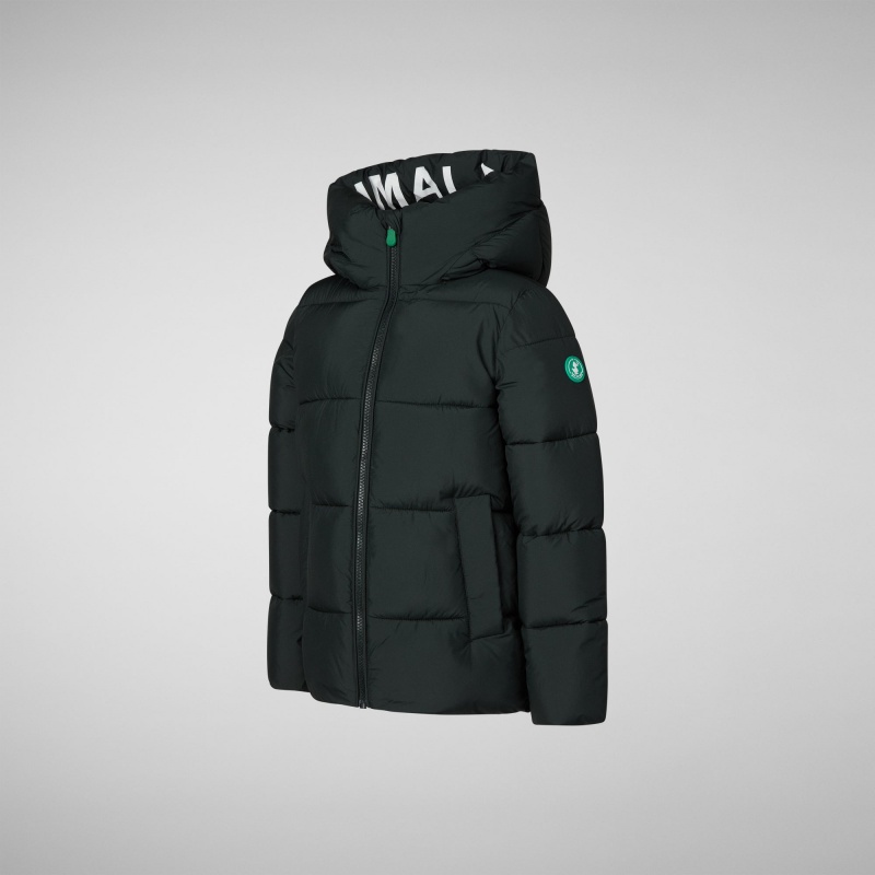 Save The Duck Elm Encapuchado Puffer Jacket Verde Negras | ZDGFJ9750