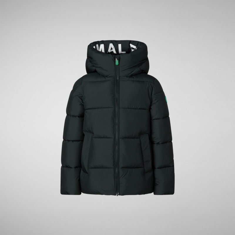 Save The Duck Elm Encapuchado Puffer Jacket Verde Negras | ZDGFJ9750