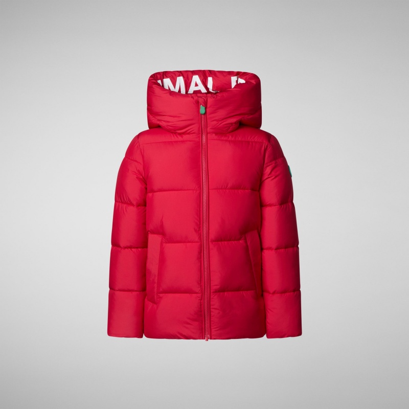 Save The Duck Elm Encapuchado Puffer Jacket Rojas | DZCVI6851