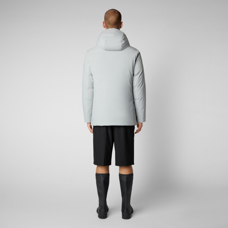 Save The Duck Elon Encapuchado Parka Gris | KTLAR8146