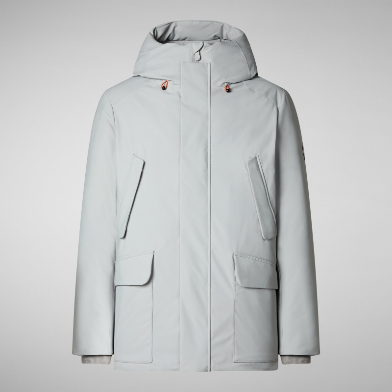 Save The Duck Elon Encapuchado Parka Gris | KTLAR8146