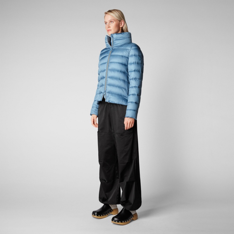 Save The Duck Elsie Puffer Jacket Azules | EGNMZ8671