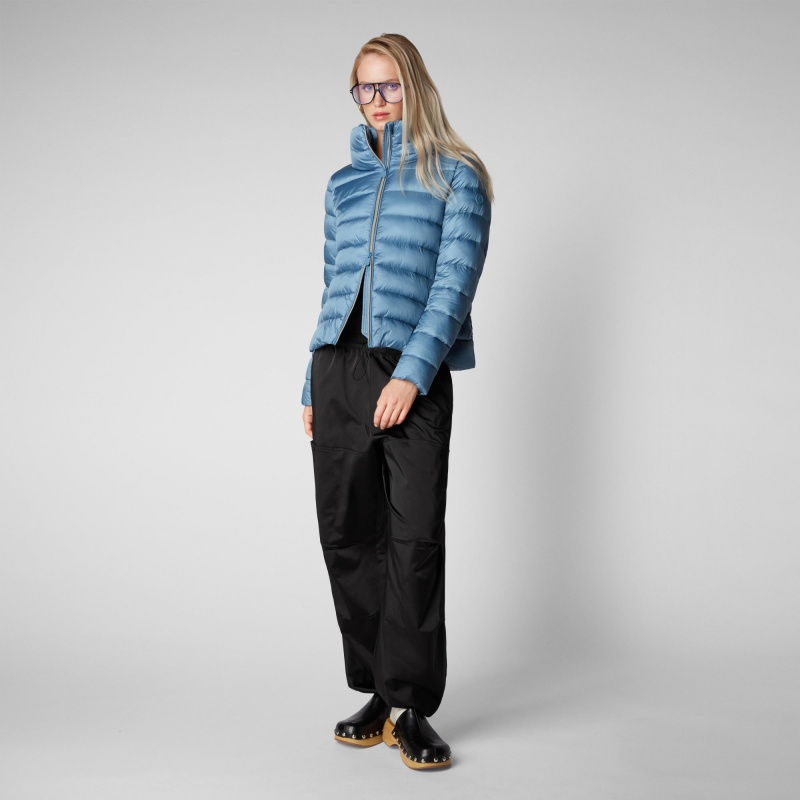 Save The Duck Elsie Puffer Jacket Azules | EGNMZ8671
